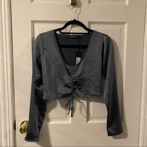 Motel Long Sleeve Crop top
